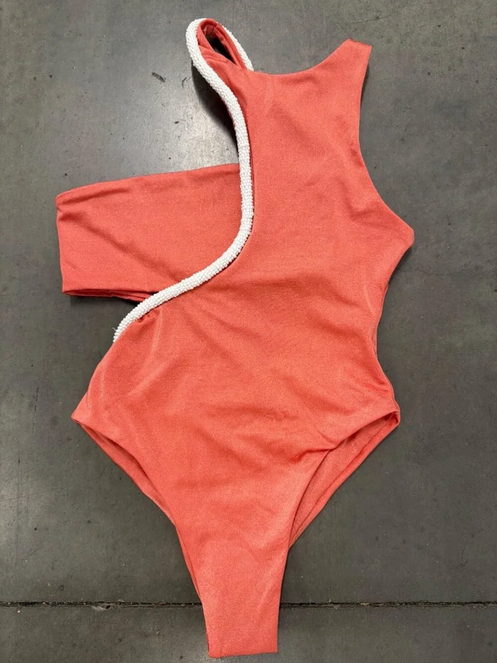 Baobab Bianca Embellished One Piece Bathing Suit Lorei Orange Womens Size XS